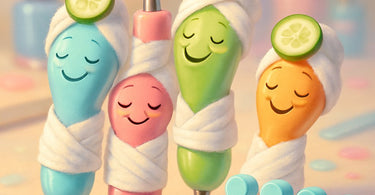 Professional nail dotting tools creating beautiful nail art designs