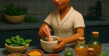 Spa professional comparing product ingredients and textures during reformulation assessment