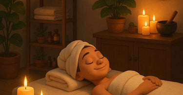 Relaxed client sleeping peacefully during professional spa massage
