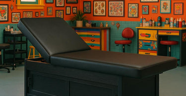 Oakworks Hydraulic Tattoo Bed - Adjustable Professional Tattoo Table for Spa and Salon Use