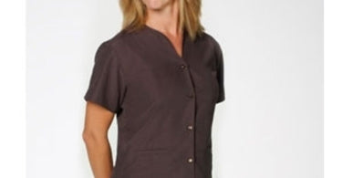 Ladies Aria Jacket 3X by Yeah Baby in black, featuring a tailored fit with notch lapel and belt, displayed on a professional salon mannequin.