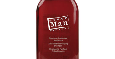 Lisap Man Anti-Dandruff Purifying Shampoo bottle with blue and white packaging