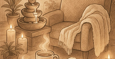Spa professional taking a mindful moment between clients for micro-recovery and burnout prevention