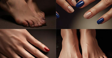 Nail polish options showcasing matching and contrasting colors