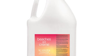 Muscle Up Pro Tan Beaches & Creme Ultra Rich Tan Extending Moisturizer gallon bottle with Ginseng and Carrot Oil