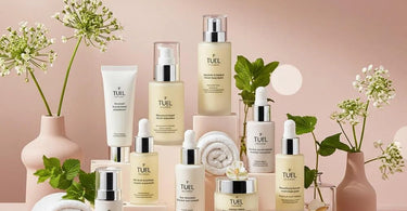 Tuel Skincare Tester Kit featuring natural and scientific skincare products