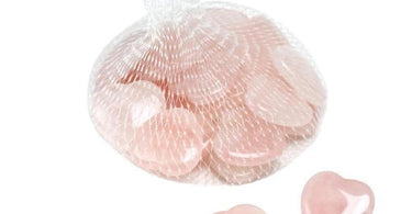 Nature's Artifacts Rose Quartz Hearts 25mm 20 Pieces for professional spa treatments