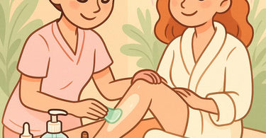 Post-wax care products including serums, lotions, and oils to prevent ingrown hairs and soothe skin