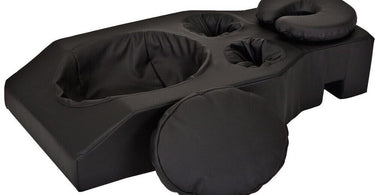 Pregnancy cushion and headrest by Earthlite used for prenatal massage