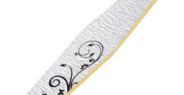 Professional Zebra Nail File - Diamond 100/100 Grit by Artisan, pack of 12 displayed on salon table
