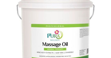 Pura Wellness Herbal Therapy Massage Oil 5 Gallon 18.9 Liter Bulk Container for Professional Spa and Massage Therapy Treatments