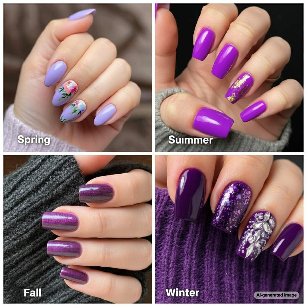 Creative Purple Nail Ideas: Perfect Options for Every Season Pure Spa Direct Creative Purple Nail Ideas: Perfect Options for Every Season Pure Spa Direct