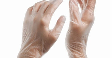 Salonfit Free Vinyl Gloves Medium Box of 100 by Graham - protective gloves for salon and spa professionals