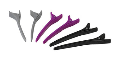 SBS Color Trak Clips 6 Pack professional hair sectioning clips by Colortrak featuring long grips strong tension springs and tapered tips for salon hair coloring and styling