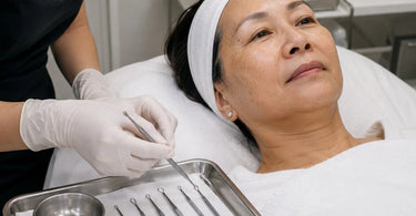 Selecting the right extraction tool for different types of blemishes like blackheads and milia using professional stainless steel comedone extractors