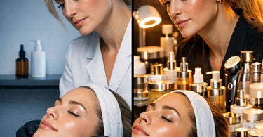 Side-by-side comparison visual of skin fasting and skin flooding concepts for estheticians and spa professionals