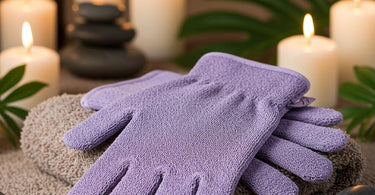 Exfoliating gloves for spa and salon professionals