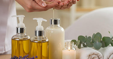High-quality massage oils and lotions for spa professionals