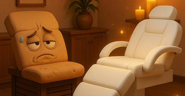 Professional massage bed in a spa setting showing durability and comfort features