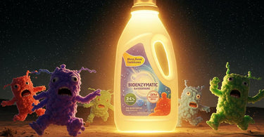 Complete Pro High Efficiency Bioenzymatic Detergent conquering tough stains in spa linens