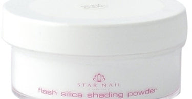 Star Nail Flash Clear Powder jar, a professional silica acrylic powder for fast, durable nail enhancements.
