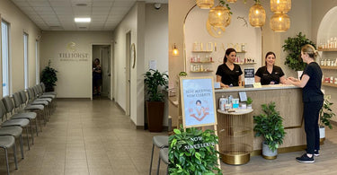 Spa owner reviewing appointment bookings with a smile