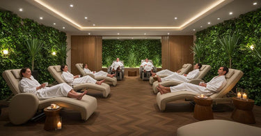 Luxurious spa furniture creating a welcoming and comfortable environment for guests