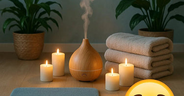 Therapist guiding client through breathing techniques during spa treatment