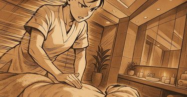 Esthetician performing a perfect wax strip removal demonstrating proper technique and angle