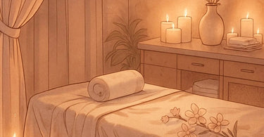 Esthetician applying gentle pressure to client's skin after waxing treatment