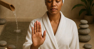 Professional esthetician consulting with client about treatment options and safety considerations