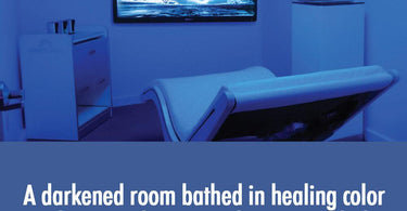 A serene spa setting with candles, folded towels, and a woman practicing mindfulness during a facial