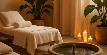 Creating a comfortable spa experience for clients with sensory processing needs including dim lighting and calm environment