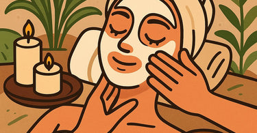 Esthetician performing facial treatment on client in spa setting