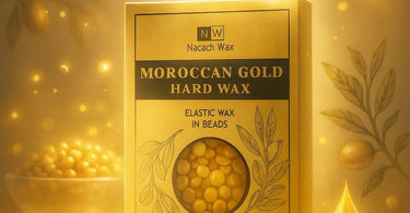 Nacach Moroccan Gold Hard Wax Beads with Argan Oil - Luxurious Hair Removal for Spas and Salons