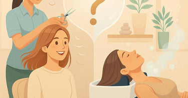 Woman receiving luxurious head spa treatment in salon setting