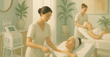 Luxurious spa body treatment featuring warm stones and aromatic oils