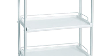 The Leah 3-Shelf Waxing Cart by Fantasea, a white mobile cart perfect for organizing wax warmers and spa supplies.