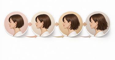 A visual guide showing the progression of a haircut from fresh and sharp to grown out and shapeless over a 12-week timeline.