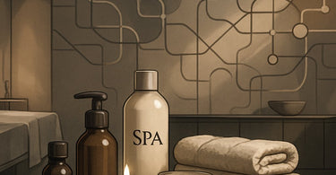 Spa professional smiling while listening to client in treatment room