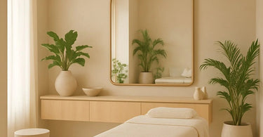 Strategic mirror placement in modern spa salon interior design