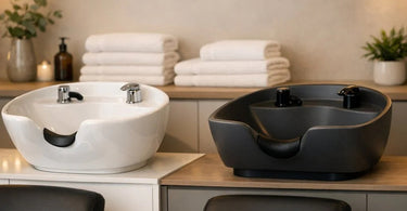 Comparison of Porcelain and Composite Salon Sinks at a Modern Salon Station