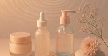Sound Bath Facial treatment showing tuning forks and ultrasonic device on spa table with skincare products