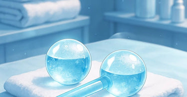 Professional Cryo Facial with Frozen Globes for skin tightening and rejuvenation