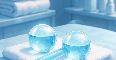 Professional Cryo Facial with Frozen Globes for skin tightening and rejuvenation