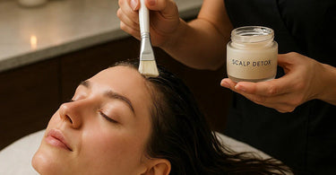 Professional scalp detox facial treatment in a spa setting