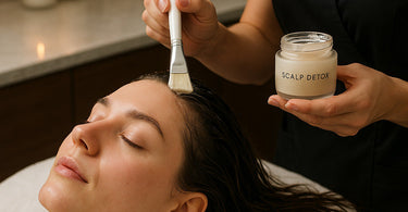 Professional scalp detox facial treatment in a spa setting