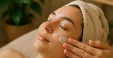 Professional administering an anti-aging collagen facial treatment in a spa setting