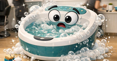 A clean and sparkling whirlpool foot spa in a modern salon, ready for the next pedicure client, illustrating the ultimate cleaning checklist for busy professionals.