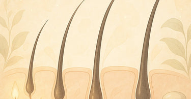Visual guide showing the three phases of hair growth cycle for professional waxing services